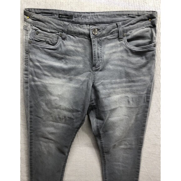 Kut From The Kloth MIA Toothpick Skinny Jeans Size 12 Gray Distressed - Picture 1 of 16